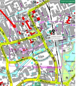 Lage im Stadtplan